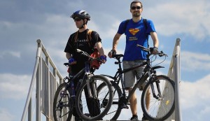 Biking with Taras in Carpathians, Ukraine